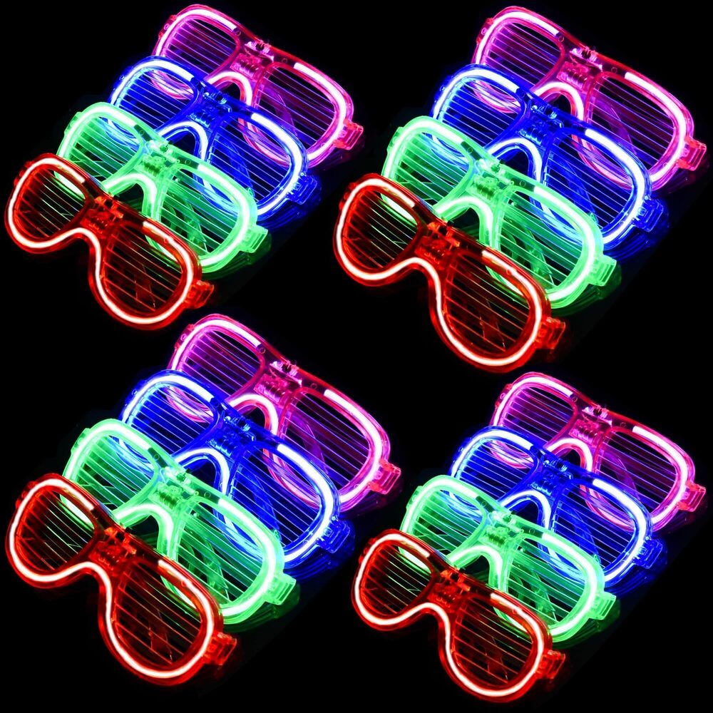 5961 24 Pack Light Up Glasses Adults Led Glasses Glow In The Dark Party